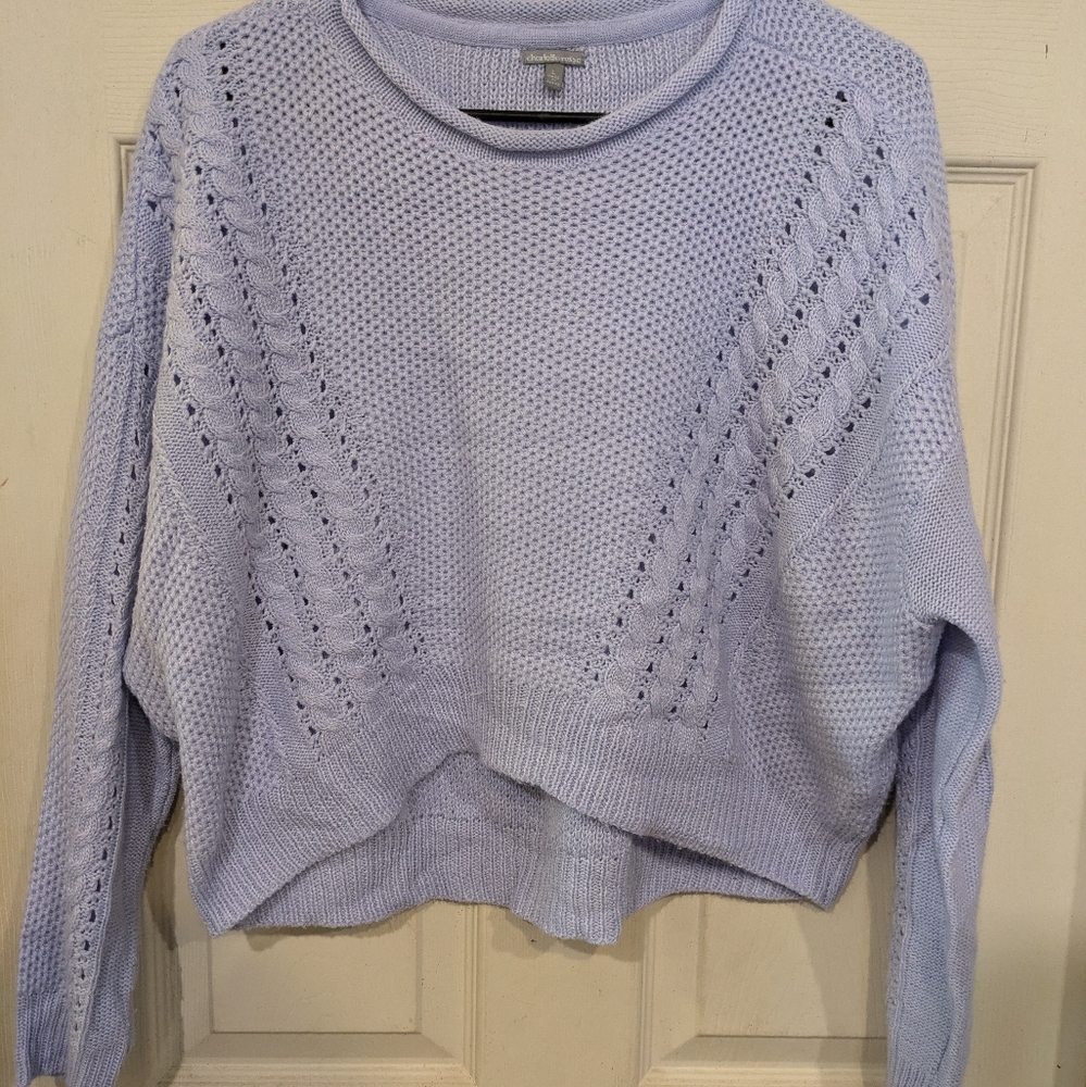 Charlotte Russe Light Purple Women's Sweater Size L Short Design Super Soft